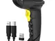 Inateck Barcode Scanner 2D Bluetooth, Wireless QR Code Scanner, 2D Imager mit 2000 mAh Akk...