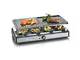 Severin RG 2344 Barbecue per raclette con Pietra Naturale, 1400 W, in Acciaio Inox, Nero