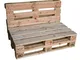 clc Divano divanetto Pallet 2 posti EPAL per Esterno -Made in Italy- Verniciato, 120x80x78