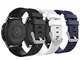 MoKo Cinturino per Galaxy Watch 3 45mm/Galaxy Watch 46mm, [3-Pack] 22mm Braccialetto di Ri...