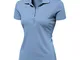 Slazenger - Advantage - Polo a Maniche Corte - Donna (L) (Azzurro)