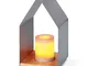 Lampada decorativa a batteria"Leni" – 5 ore. Eotec 202004 - Candela in plastica con timer,...