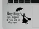Decal & Sticker Pros Anything can Happen if you let it citazione stampata su vinile traspa...