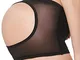 Everbellus Donna Pizzo Push Up Glutei Mutande Nero Small