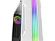 Mars Gaming MCK, ATX PC Case, LED a Tripla Striscia, Ventola Posteriore 12cm, Bianco