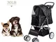 Dawoo Carrello per Animali Domestici a 4 Ruote per Cani/Gatti, Carrello per Jogger Facile...