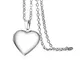 OIDEA Collana Catena Uomo Donna Acciaio Inossidabile con Pendente Cuore Liscio apribile Co...