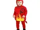 Widmann 1987T - Costume da diavoletto per bambini piccoli, con cappuccio integrato, 90-104...