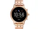 Fossil Smartwatch Touchscreen Connected Donna Acciaio inossidabile FTW6035, Oro Rosa