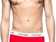 Calvin Klein 3 Pack Trunks-Cotton Stretch Intimo, Multicolore (White/Red Ginger/Pyro Blue)...