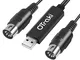 OTraki Cavo Midi USB Interfaccia Converter 5 PIN In Out Midi to USB Adapter Connettore Com...