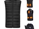 Freefa Gilet Riscaldato Leggero Unisex, 3 Strati di Riscaldamento Elettrico in Fibra di Ca...