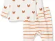 Hatley Organic Cotton Pyjama Sets Pigiama, Bianco (Clever Fox 100), 12-18 Mesi (Taglia Pro...