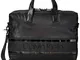 Calvin Klein Striped Logo Laptop Bag - Borse per PC portatili Uomo, Nero (Blackwhite Black...