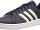 Adidas Grand Court Base, Scarpe da Tennis, Uomo, Blu (legend ink/raw white/core black), 43...