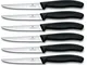 Victorinox Swiss Classic, da 6 pezzi Set di coltelli da bistecca seghettati, lavabili in l...