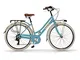 Via Veneto VV605AL Bicicletta da Passeggio Donna 28" Azzurro | Bici da Donna Vintage Retro...