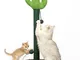 Tiragraffi per gatti OHMO (grande, 85 cm di altezza),Tiragraffi Cactus per gatti con appes...