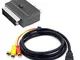 Cavo Adattatore da HDMI a 3Rca Scart Two-in-One 1.5M 3 RCA Phono Adapter upporto 1080p Ner...