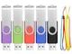 Pen Drive 2GB Pennetta USB 5 Pezzi Pendrives - Portatile Chiavetta USB 2.0 2 GB Chiavi Eco...