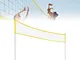 Morningtime - Rete da pallavolo, pieghevole, regolabile in altezza, portatile, per sport a...