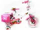 Reset Bicicletta per Bambina 12" 2 Freni New Hello Candy Bianca e Rosa