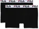 Fila FU5016/2 Man Boxer M Underwear, 200 Black, M (Pacco da 2) Mens