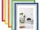 eacommerce Cornice Colorata per Foto Stampe da Parete e da Tavolo MOD. Rainbow in Legno di...
