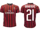 Maglia Ibrahimovic Milan Ufficiale 2019 2020 AC Adulto Bambino Zlatan Ibra Home 21 (4 Anni...