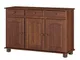 Demeyere Clover W07 Buffet, Legno, Noce, 130 x 43 x 87