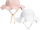 FANTESI 2 Pezzi Cappello da Sole per Bambino, UPF 50+ UV Ray Cappello Estivo da Sole Cappe...