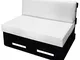 SET CUSCINI PER DIVANI PALLET BANCALI Seduta 120x80x15 cm + Schienale 120x39x11-19 cm - Ec...
