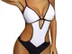 JFAN Costumi da Bagno Interi Donna Trikini Costume da Mare Spiaggia Piscina Sexy Costume d...