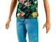 Barbie- Ken Fashionistas-Look Tropicale Maglietta, Multicolore, FJF73