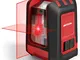 Livella Laser, METERK 15M Luce Rossa Livella Laser Autolivellante con Luminosità Regolabil...