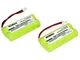 INTENSILO 2x NiMH Batteria 800mAh (2.4V) per Telefono Cordless Siemens Gigaset AL110, AL11...