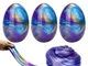 Luclay Galaxy Slime 3pcs Pasqua Colorful Soft Egg Slime Stress Sollievo Giocattoli DIY Mor...