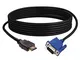 XZANTE HDTV HDMI Gold Maschio A VGA HD-15 Maschio 15Pin Cavo Adattatore 6FT 1,8 M 1080P