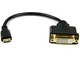 Startech.Com Adatattore Mini HDMI a Dvi-D da 20 cm, Maschio/Femmina