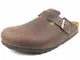 Birkenstock Boston 860133, Zoccoli unisex adulto, Pelle, Marrone (Habana), EU 42 (stretta)