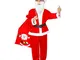 Pegasus Vestito Costume di Natale - Bimbo Babbo Natale in Ciniglia - Taglia 7/9 Anni