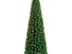 WeRChristmas - Albero di Natale in Fibra Ottica con Stelle LED, Verde, 7 ft/2.1m