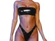 TwoCC Costumi da Bagno Bikini A Fascia Fascia per Donna Costumi da Bagno Brasiliani Push-U...