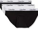 Calvin Klein Bikini 3pk Mutande, Nero (Black/White/Black Wzb), S Donna