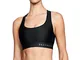 Under Armour, Armour Mid Crossback, Reggiseno Sportivo, Donna, Nero (Black/Black/Graphite...