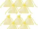 Wady 100 Pcs Sacchetti di Regalo in Organza Buste Gioielli Coulisse Sacchettini di Matrimo...