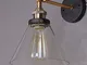 Lightess Lampada da Parete Vintage Industriale Applique da Parete Edison E27 Paralume in V...