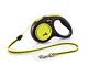 Croci Flexi New Neon Cord - Guinzaglio per cani allungabile riflettente, taglia S fino a 1...