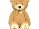 TEDBI Grande Orsacchiotto 140cm | Beige | Gigante Orso di Peluche farcito Giocattolo Bambi...