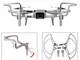 O'woda Protezioni elica Drone + estensori Gambe per Carrello di atterraggio Pieghevole, Se...